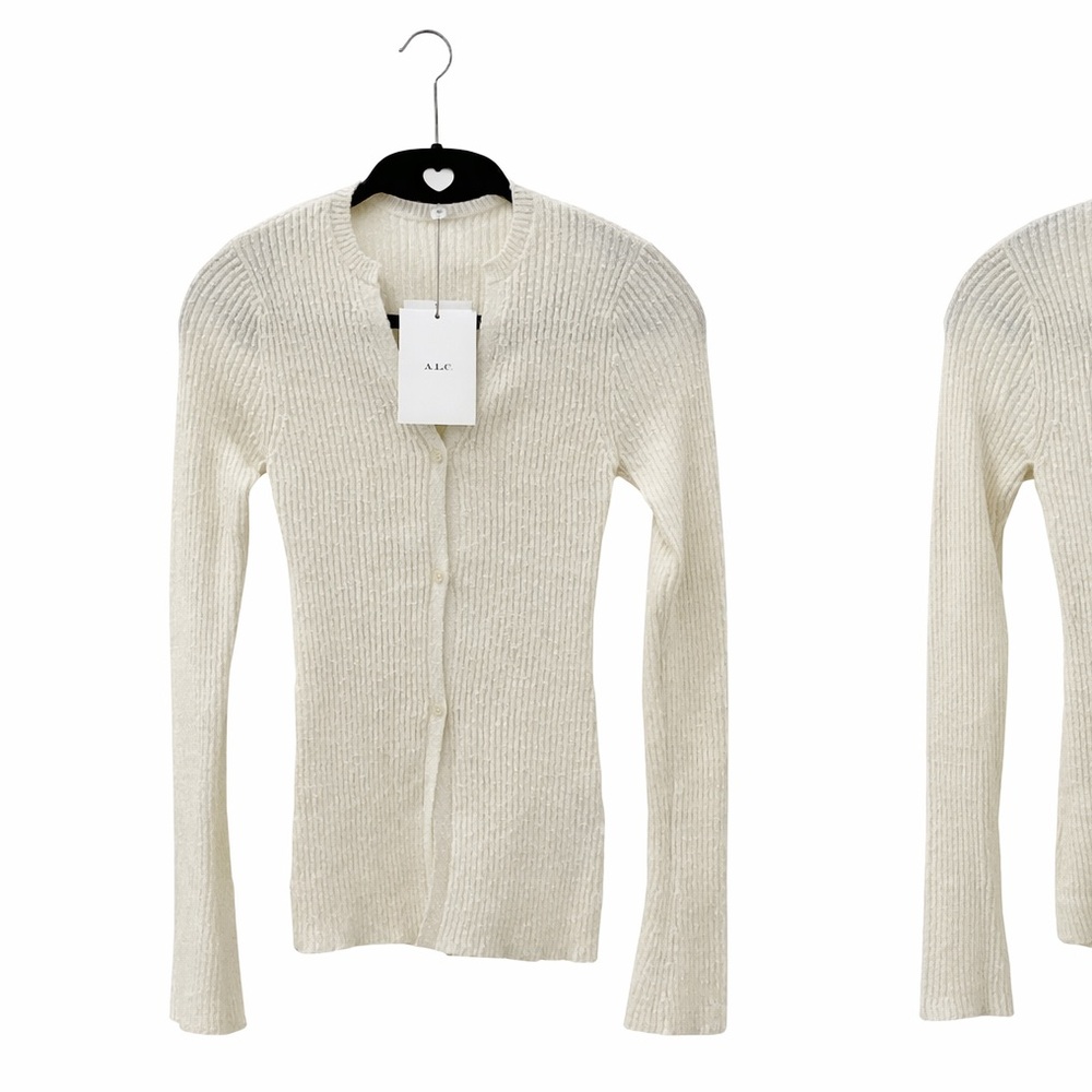 A.L.C. Miller Ribbed White Sweater